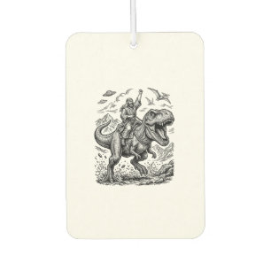 Vintage Engraving Dinosaur Rider Graphic Tee_1 Air Freshener