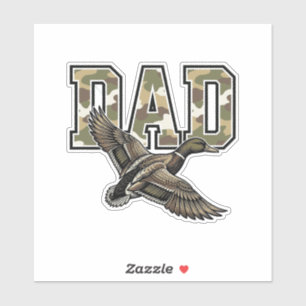 Vintage Engraving Duck Dad Camo Vector Shirt Desig