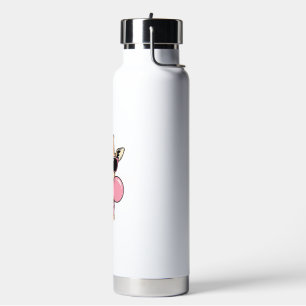 Vintage Engraving Giraffe Bubblegum Vector Design_ Water Bottle