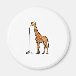 Vintage Engraving Giraffe Golf Vector T-Shirt Desi Magnet