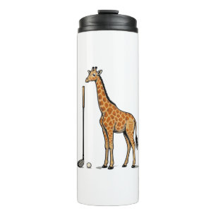 Vintage Engraving Giraffe Golf Vector T-Shirt Desi Thermal Tumbler