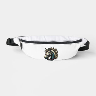 Vintage Engraving Horse Head Vector Fanny Pack