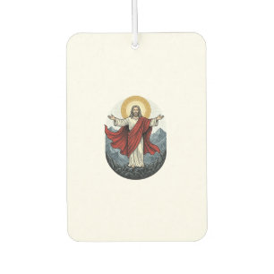 Vintage Engraving Jesus Mountain Shirt Air Freshener