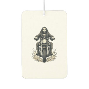 Vintage Engraving Motorcycle Rider Vector Design_1 Air Freshener