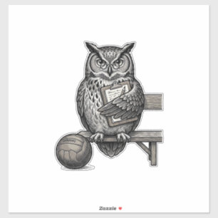 Vintage Engraving Owl Soccer Coach Shirt Design_1