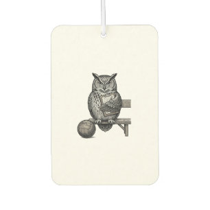 Vintage Engraving Owl Soccer Coach Shirt Design_1 Air Freshener