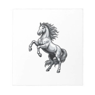 Vintage Engraving Rearing Horse Vector Design_1 Notepad