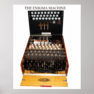 Vintage Enigma machine military secret codes Poster