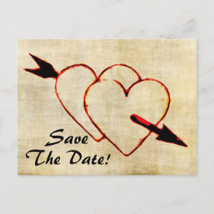 Vintage Enregistrer La Date ! Cartes postales