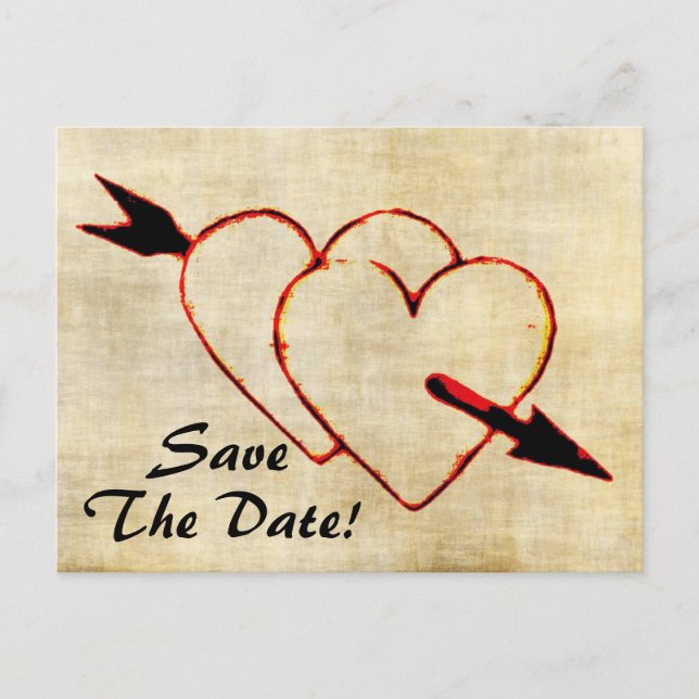 Vintage Enregistrer La Date ! Cartes postales (Devant)