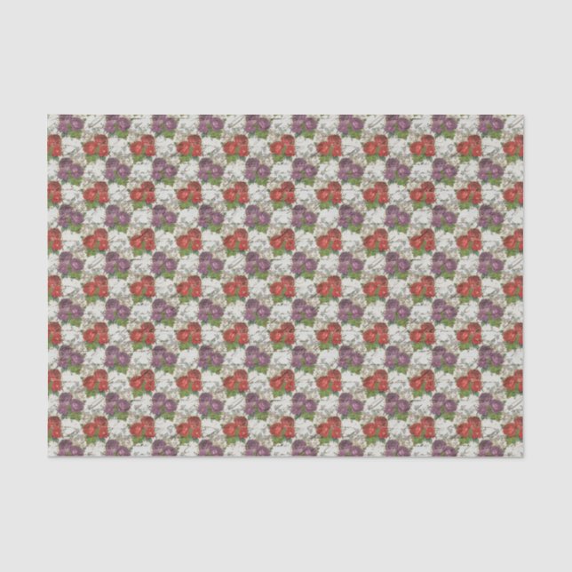Vintage Ephemera Floral Tissue Paper (Front)