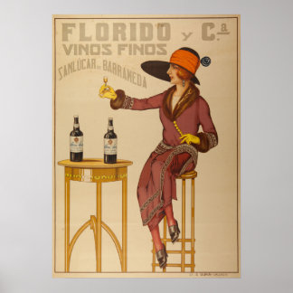 Vintage Ephemera Lady Wine Toast  Poster