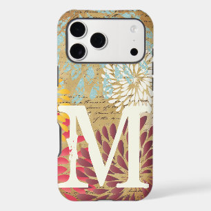 Vintage Ephemera Modern Flower Monogram