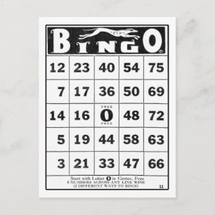 Vintage Ephemera Vintage Bingo Card