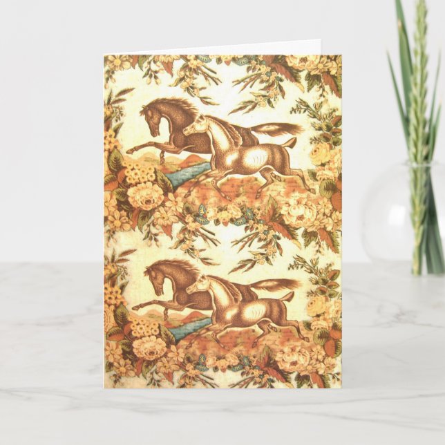 Vintage Equestrian Horse Invitation Card (Front)