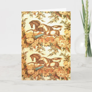 Vintage Equestrian Horse Invitation Card
