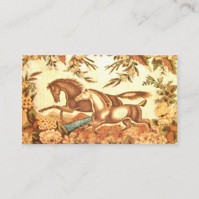 Vintage Equestrian Horse PlaceCard profile card (Front)