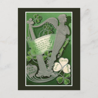 Vintage Erin Go Bragh St. Patrick's Day Irish Holiday Postcard