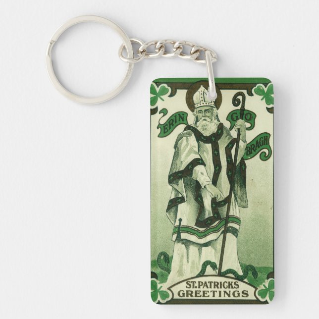 Vintage - Erin Go Bragh - St. Patrick's Greetings Keychain (Front)