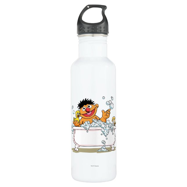 Vintage Ernie in Bathtub 710 Ml Water Bottle (Front)