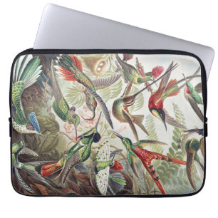 Vintage Ernst Haeckel Colourful Hummingbird Poster Laptop Sleeve