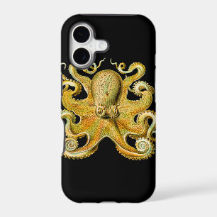 Vintage Ernst Haeckel Octopus in Yellow