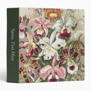 Vintage Ernst Haeckel Orchid Botanical Print Binder