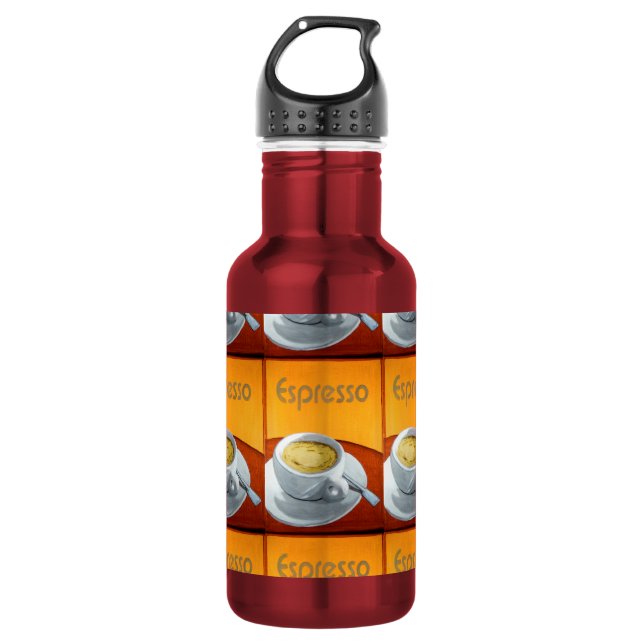 Vintage Espresso Coffee 532 Ml Water Bottle (Front)