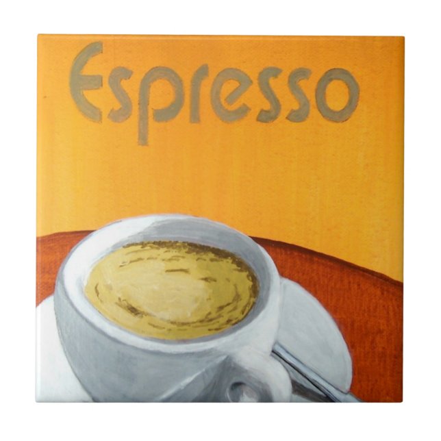 Vintage Espresso Coffee Tile (Front)