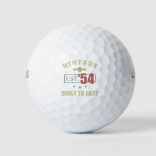 Vintage Est. 1954 70th Birthday Golf Balls