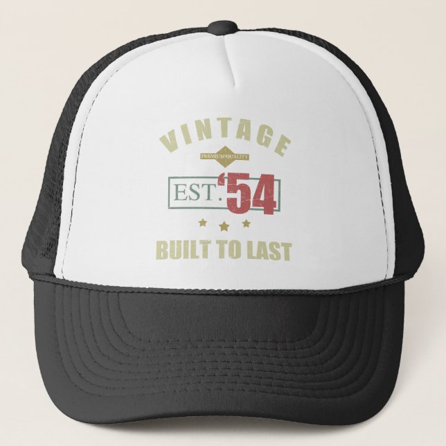 Vintage Est. 1954 70th Birthday Trucker Hat (Front)