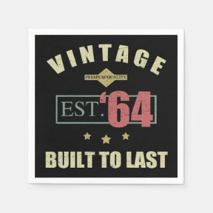 Vintage Est. 1964 60th Birthday Napkin
