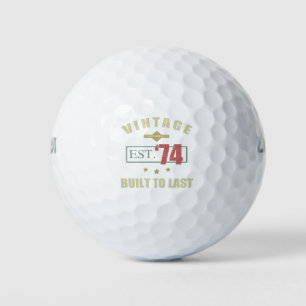 Vintage Est. 1974 50th Birthday Golf Balls