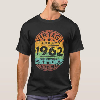 Vintage Established 1962 59Th Birthday Party Retro T-Shirt