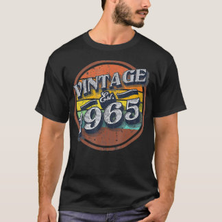 Vintage established 1965 57th Birthday Party Retro T-Shirt