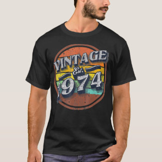 Vintage established 1974 48th Birthday Party Retro T-Shirt