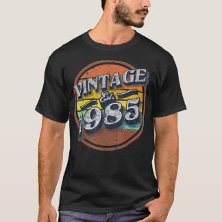 Vintage established 1985 37th Birthday Party Retro T-Shirt