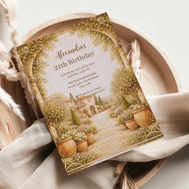 Vintage Estate Garden Birthday Invitation (Creator Uploaded)