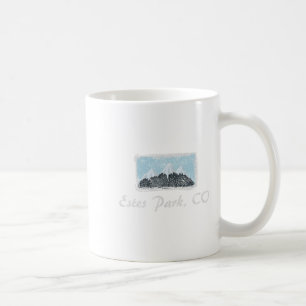 Vintage Estes Park Colorado Winter Skiing Fun  Coffee Mug