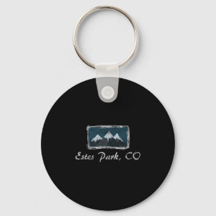 Vintage Estes Park Colorado Winter Skiing Fun Keychain