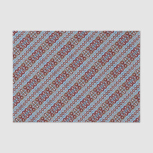 Vintage Estonian blue and brown floral folk art Tissue Paper