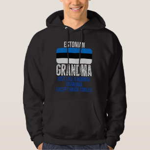 Vintage Estonian Grandma Estonia Flag For Mother S Hoodie