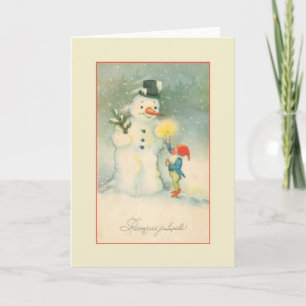 Vintage Estonian Rõõmsaid Jõulupühi Christmas  Holiday Card