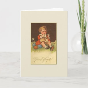 Vintage Estonian Rõõmsaid Kevadpühi Easter Card