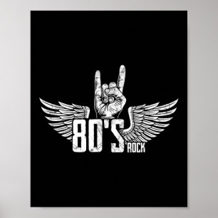Vintage États-Unis 80 S Style Rock Concert Poster 