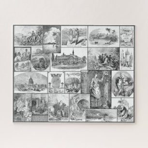 VINTAGE ETCHING/ENGRAVINGS ILLUSTRATION Puzzle