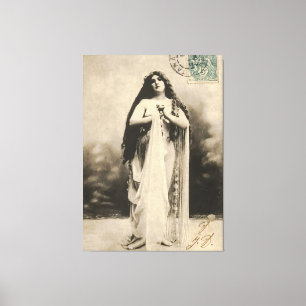 Vintage Ethereal Goddess Postcard Canvas Print