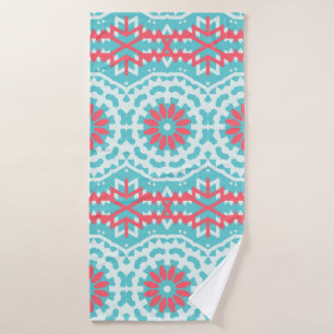 Vintage ethnic colourful bohemian pattern in brigh bath towel