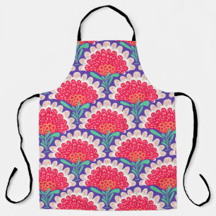 Vintage ethnic pattern with flowers. Floral design Apron
