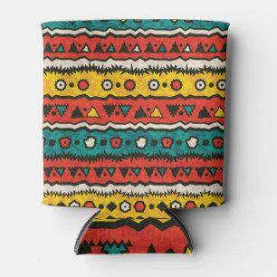 Vintage ethnic: seamless traditional design. can cooler